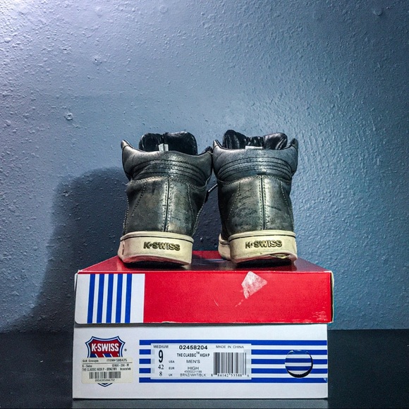 K-Swiss Classic High Top Metallic  Bronze Men's 9 - Picture 3 of 7